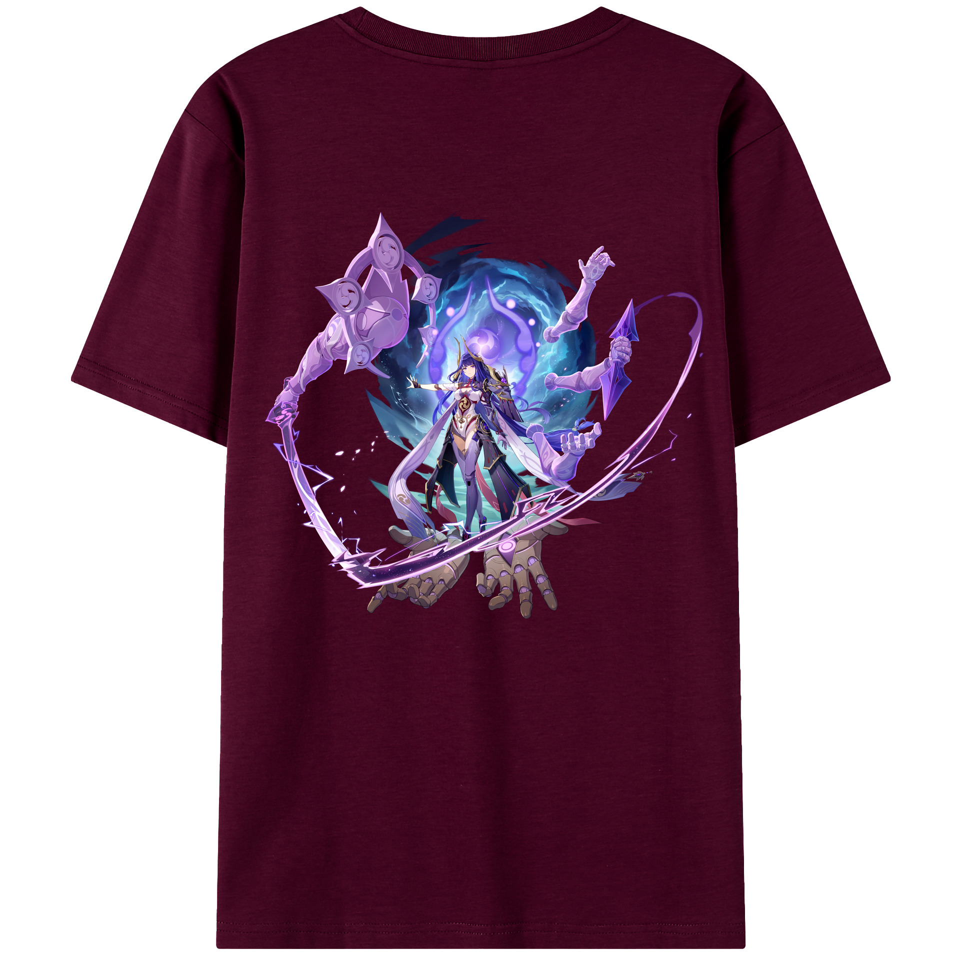 げんし神 雷電将軍 らいでんしょうぐん genshin Raiden Shogun レディース半袖Tシャツ(バックプリント)